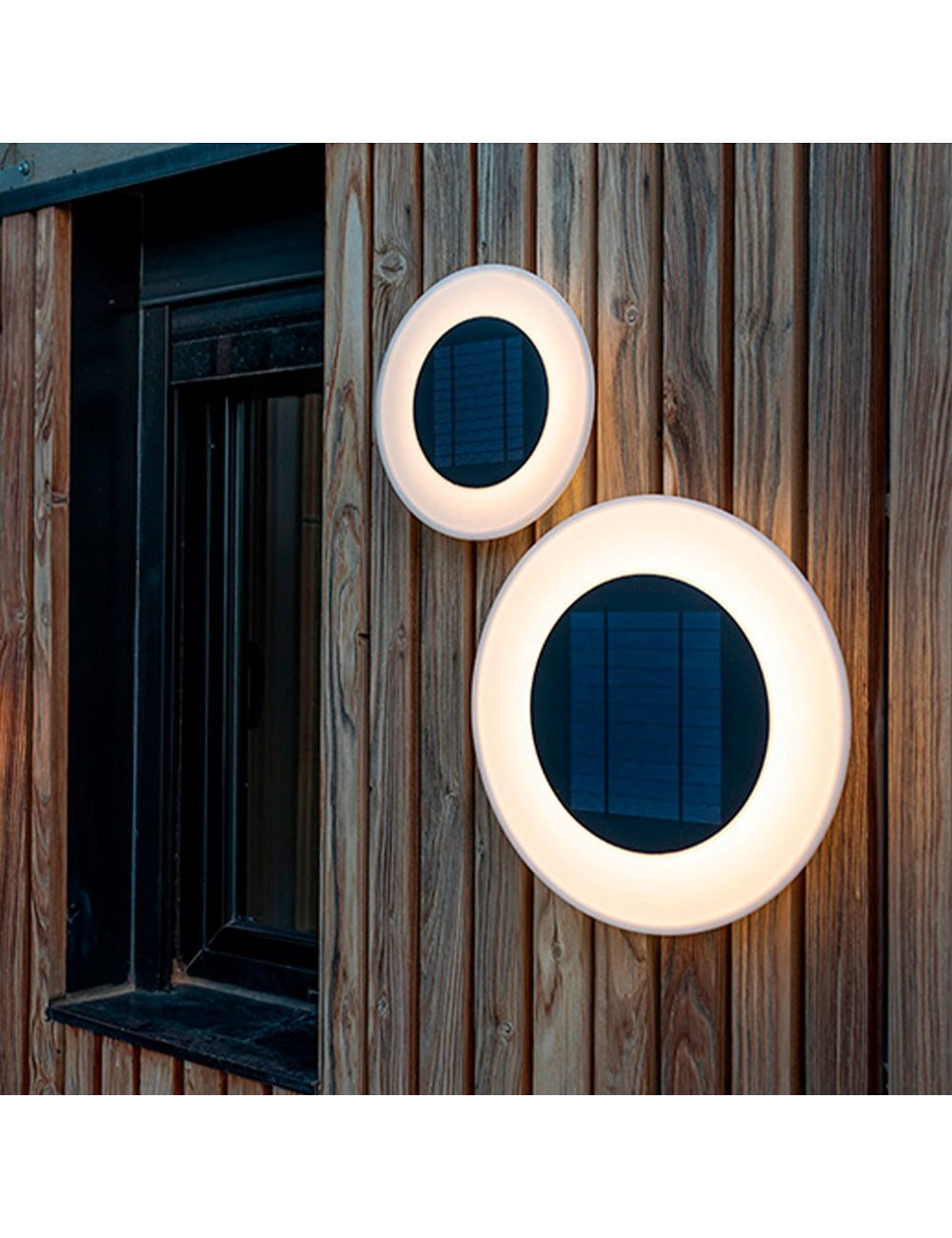 Aplique led solar wally 27, blanco, ø27 x 5 cm