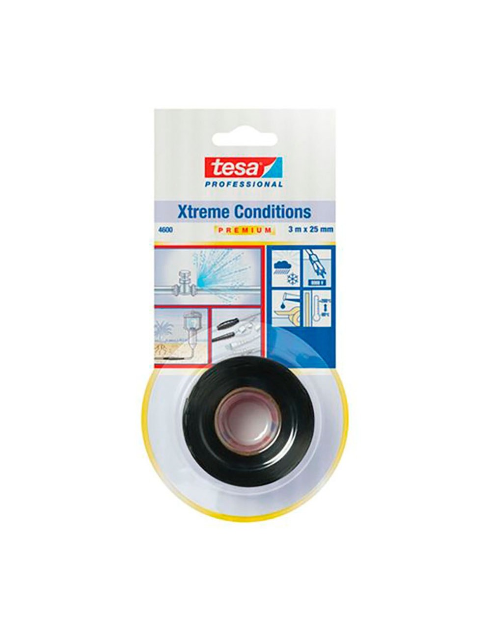 Cinta aislante xtreme conditions premium negra 25 mm x 3 m