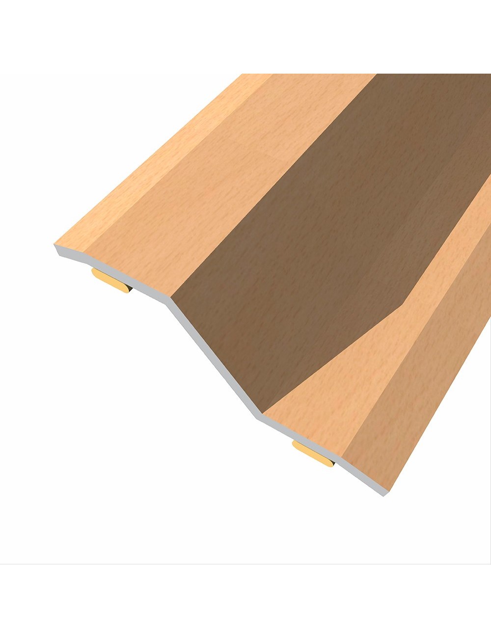 Junta de acero para desnivel 8-14 mm, adhesiva, flooring, haya clara, 83 x 3,6 cm