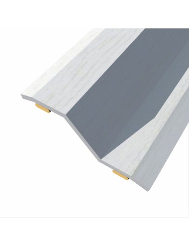 Junta de acero para desnivel 8-14 mm, adhesiva, flooring, roble gris claro, 83 x 3,6 cm