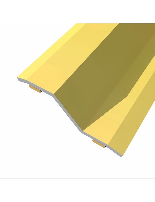 Junta de acero para desnivel 8-14 mm, adhesiva, flooring, dorada, 166 x 3,6 cm