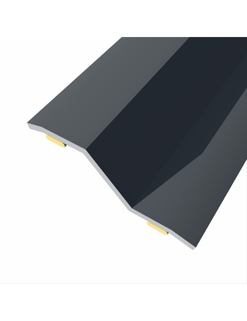 Junta de acero para desnivel 8-14 mm, adhesiva, flooring, negra, 166 x 3,6 cm