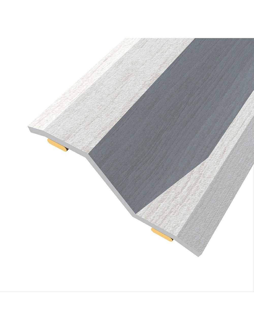 Junta de acero para desnivel 8-14 mm, adhesiva, flooring, roble gris, 166 x 3,6 cm