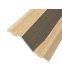 Junta de acero para desnivel 8-14 mm, adhesiva, flooring, yellowstone, 166 x 3,6 cm