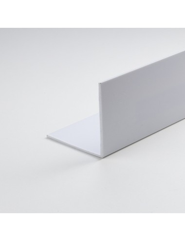 Perfil bricolaje ángulo pvc blanco satinado 1000 x 40 x 40 mm