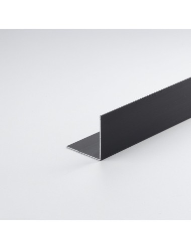 Perfil bricolaje ángulo aluminio negro mate 1000 x 25 x 25 mm