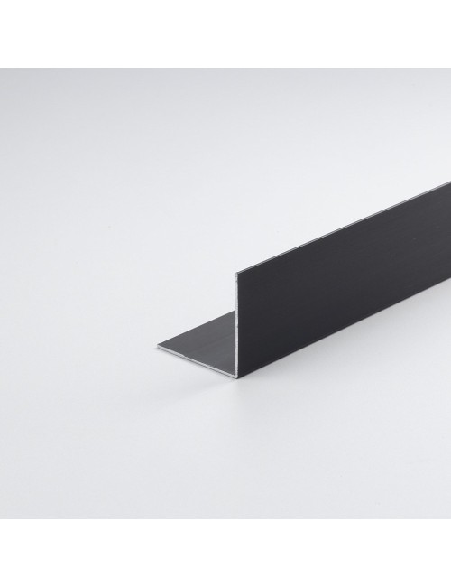 Perfil bricolaje ángulo aluminio negro mate 1000 x 25 x 25 mm