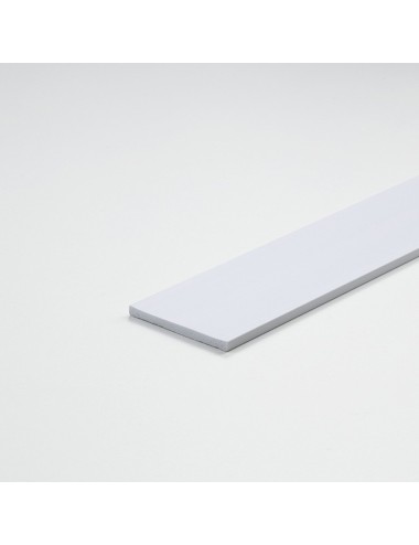 Perfil bricolaje pletina pvc blanco satinado 1000 x 20 x 3 mm