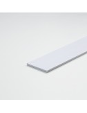Perfil bricolaje, pletina pvc blanco satinado 1000 x 40 x 3 mm