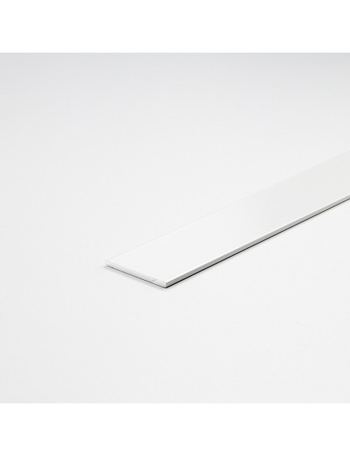 Perfil bricolaje pletina aluminio pintado blanco 1000 x 15 x 2 mm