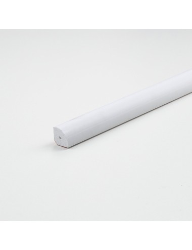 Tubo cuarto de caña pvc blanco satinado 1000 x 14 x 14 mm