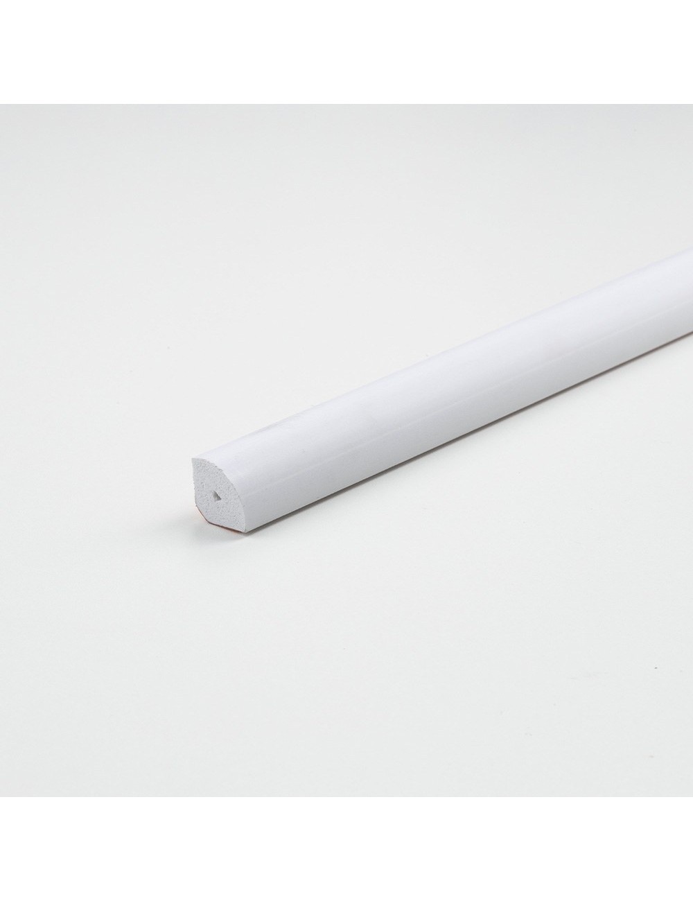 Tubo cuarto de caña pvc blanco satinado 1000 x 14 x 14 mm