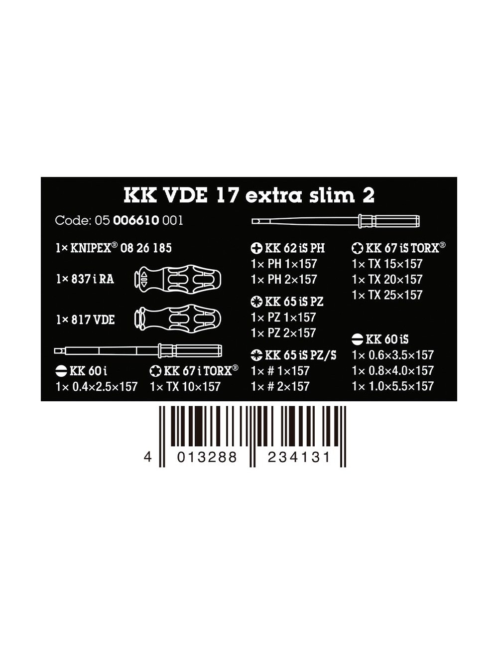 Destornilladores vde, extra slim 1, juego 16 piezas