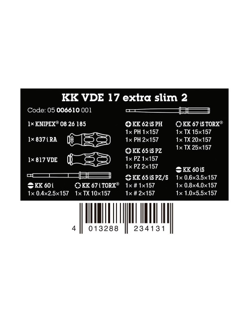 Destornilladores vde, extra slim 1, juego 16 piezas