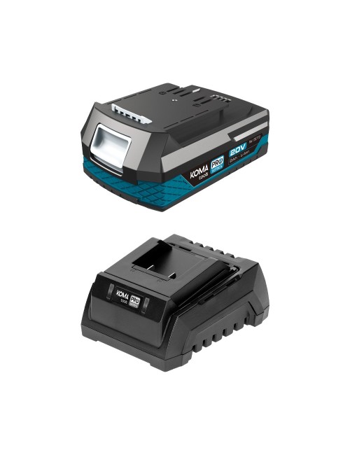 Pack batería li-ion 20 v 2.0 ah (08770) + cargador 20 v 60 w (08772)