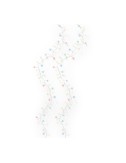 Guirnalda led decorativa de interior multicolor con alambre plateado 80 leds 1,5 m