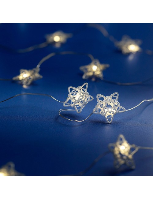 Guirnalda led interior con estrellas colores surtidos 1,9 m