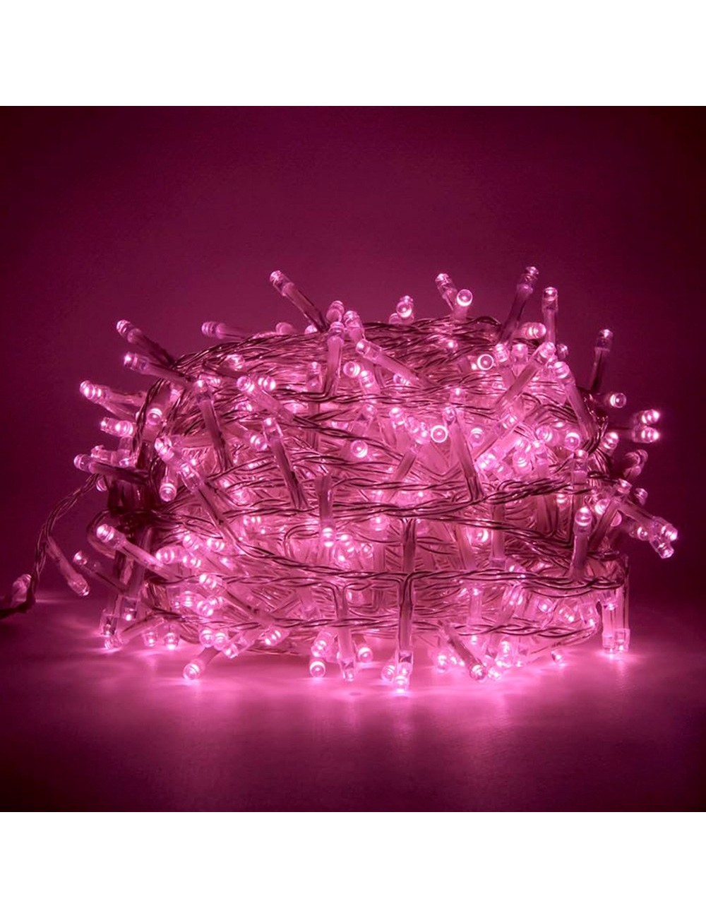 Guirnalda multifunción 500 leds rosa ip44