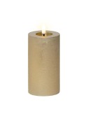 Vela de cera led color dorado ø7 x 15 cm