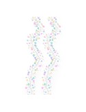 Guirnalda micro led multicolor de interior con cristales y alambre plateado 1,2 m