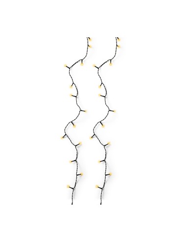 Guirnalda multifunción, uso exterior, basic, cálida clásica, cable negro, 120 leds, 9 m