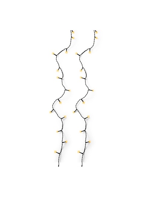 Guirnalda multifunción, uso exterior, basic, cálida clásica, cable negro, 180 leds, 13,5 m