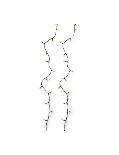 Guirnalda multifunción, uso exterior, basic, cálida clásica, cable negro, 360 leds, 27 m