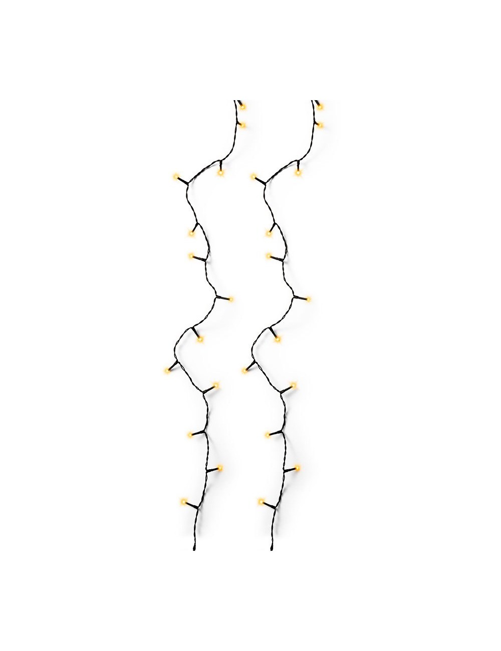 Guirnalda multifunción, uso exterior, basic, cálida clásica, cable negro, 360 leds, 27 m