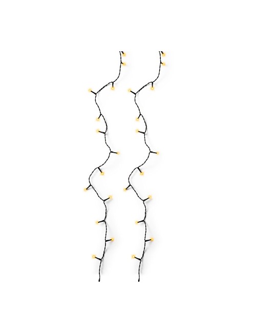 Guirnalda multifunción, uso exterior, basic, cálida clásica, cable negro, 360 leds, 27 m
