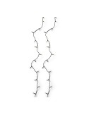 Guirnalda multifunción, uso exterior, basic, blanco cálido, cable negro, 80 leds, 6 m