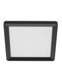 Plafón cuadrado negro valen, 17 w, 2050 im, 2200-6500 k, 395 x 37 x 395 mm