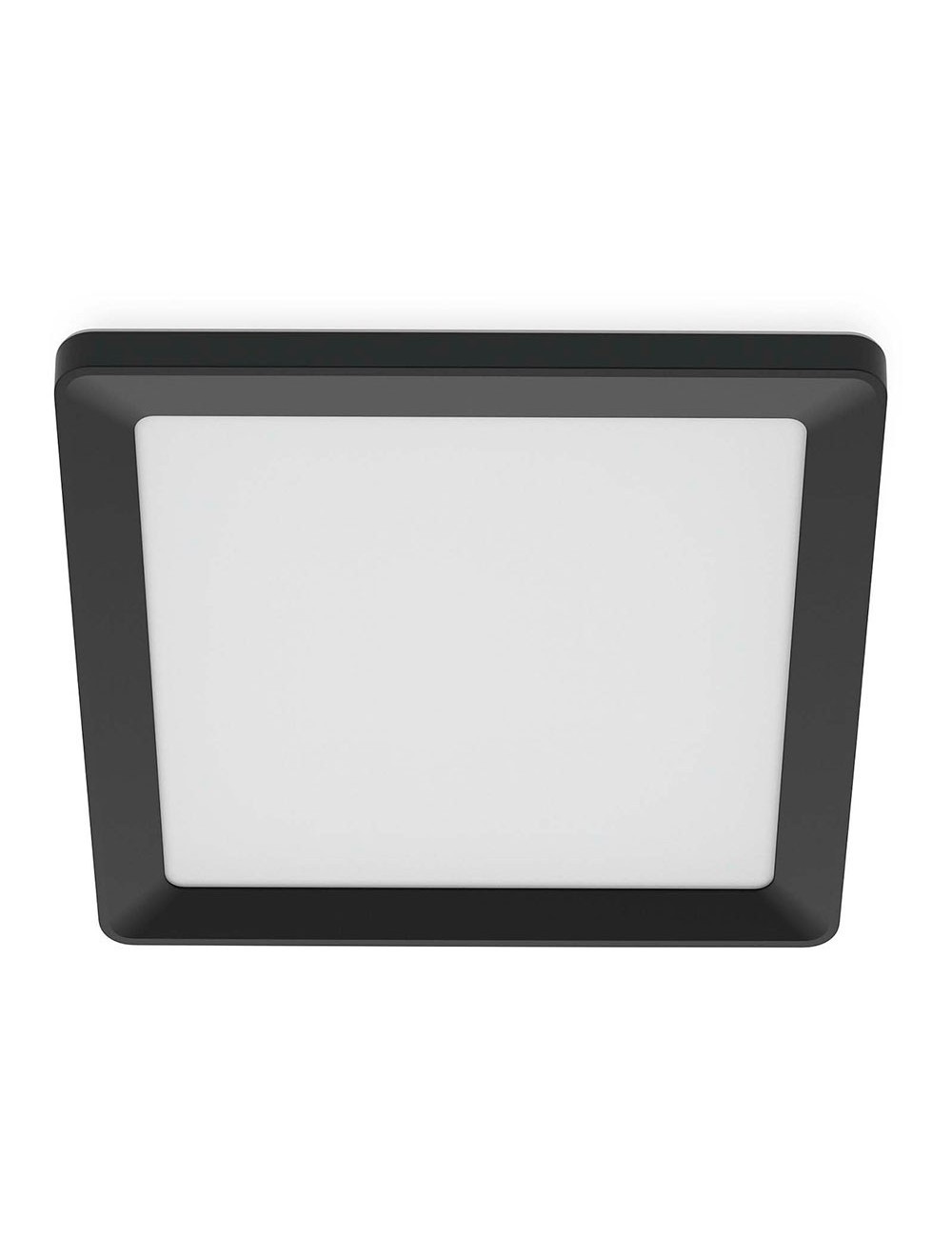 Plafón cuadrado negro valen, 17 w, 2050 im, 2200-6500 k, 395 x 37 x 395 mm