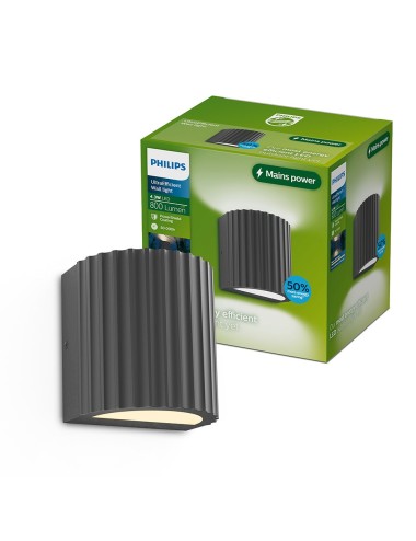 Aplique de exterior led zyre antracita 4,3 w, 800 lm