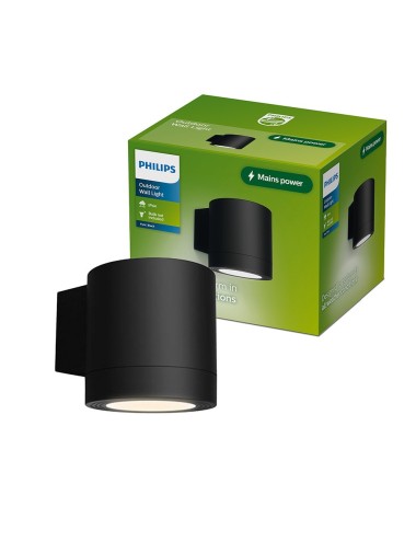 Aplique de exterior led fylx 5 w, negro