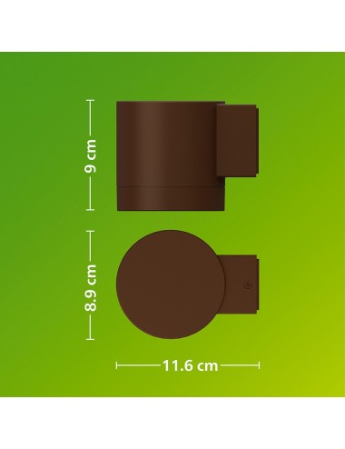 Aplique de exterior led fylx 5 w, marrón