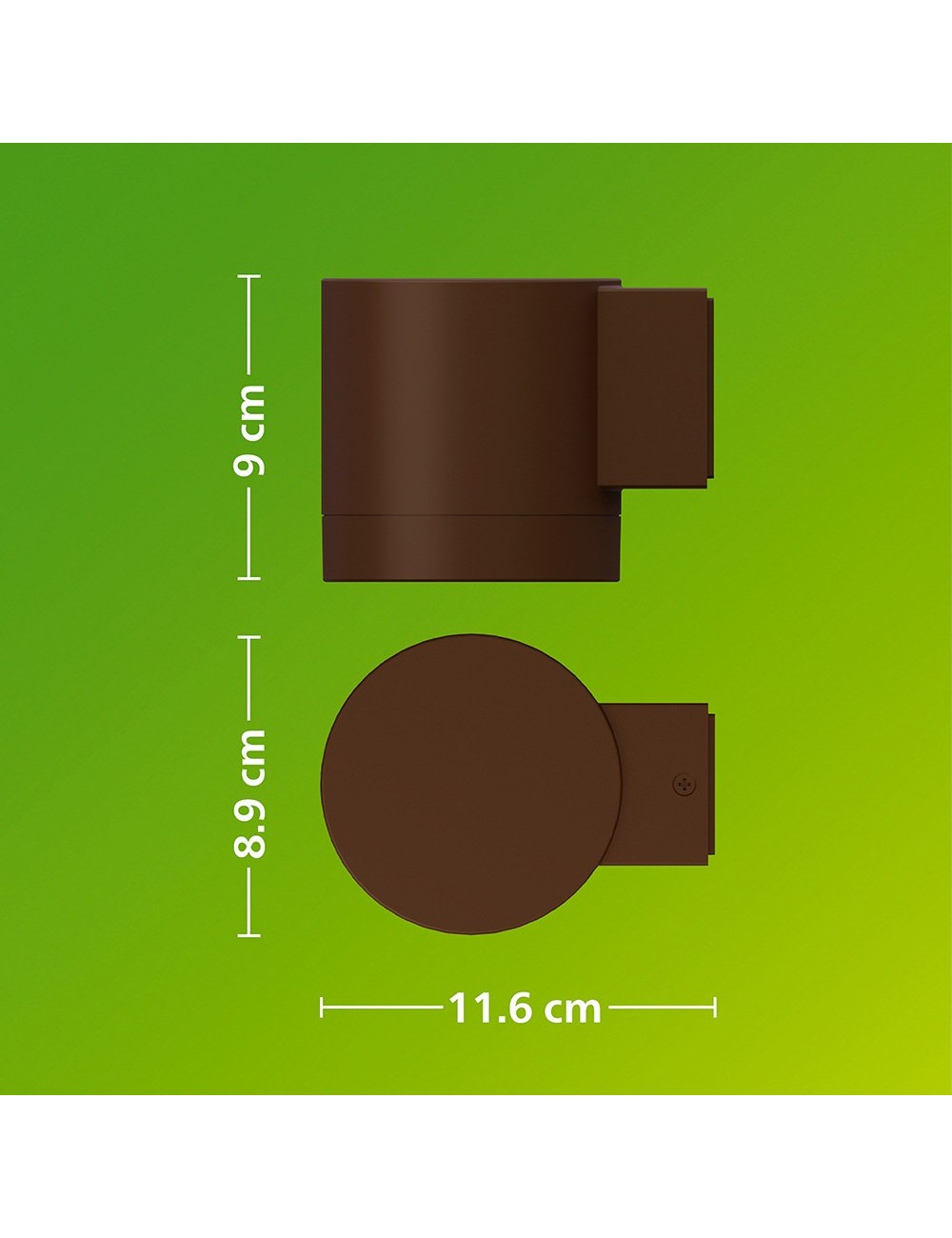 Aplique de exterior led fylx 5 w, marrón