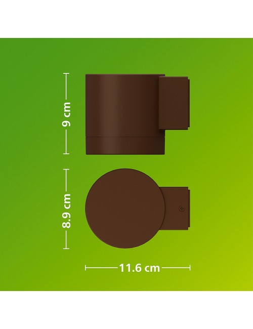 Aplique de exterior led fylx 5 w, marrón