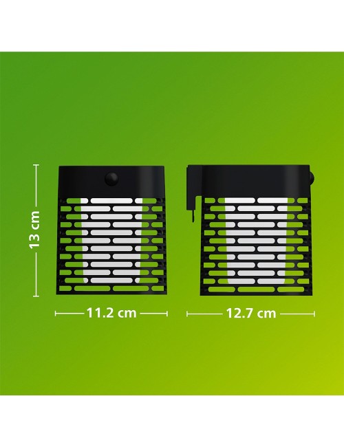 Aplique solar led hara negro 3,8 w, 400/10 lm, 2700 k