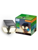 Luz de seguridad solar zyren negra, 24,5 w, 4000/50 im, 3000 k