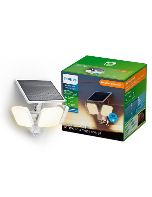 Luz de seguridad solar zyren blanca 24,5 w, 4000/50 im, 3000 k