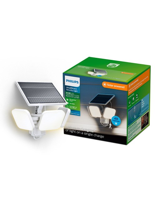 Luz de seguridad solar zyren blanca 24,5 w, 4000/50 im, 5000 k