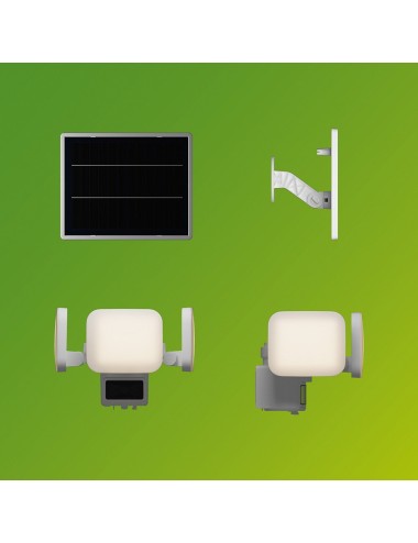 Luz de seguridad solar zyren blanca 24,5 w, 4000/50 im, 5000 k