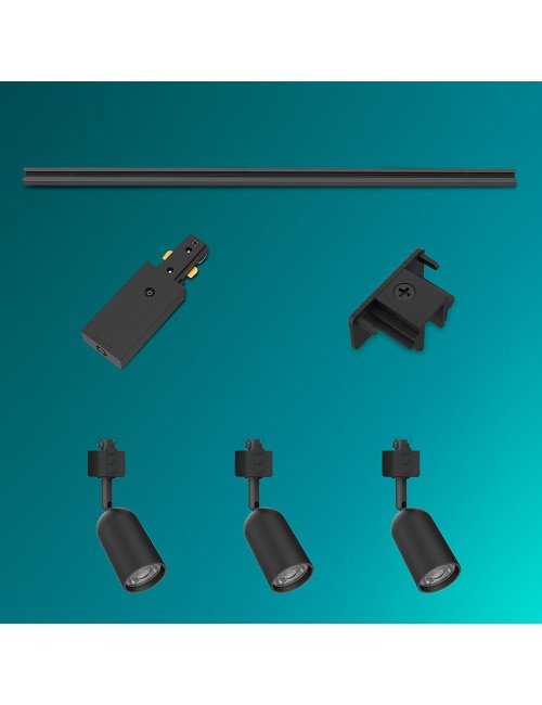 Sistema de riel easylink 3 proyectores, shea, 5 w, negro
