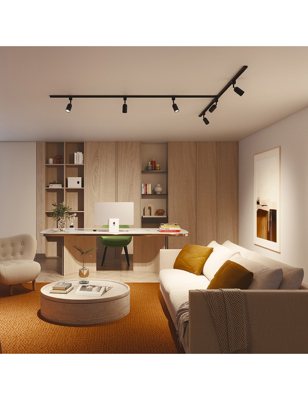 Sistema de riel easylink 3 proyectores, shea, 5 w, negro