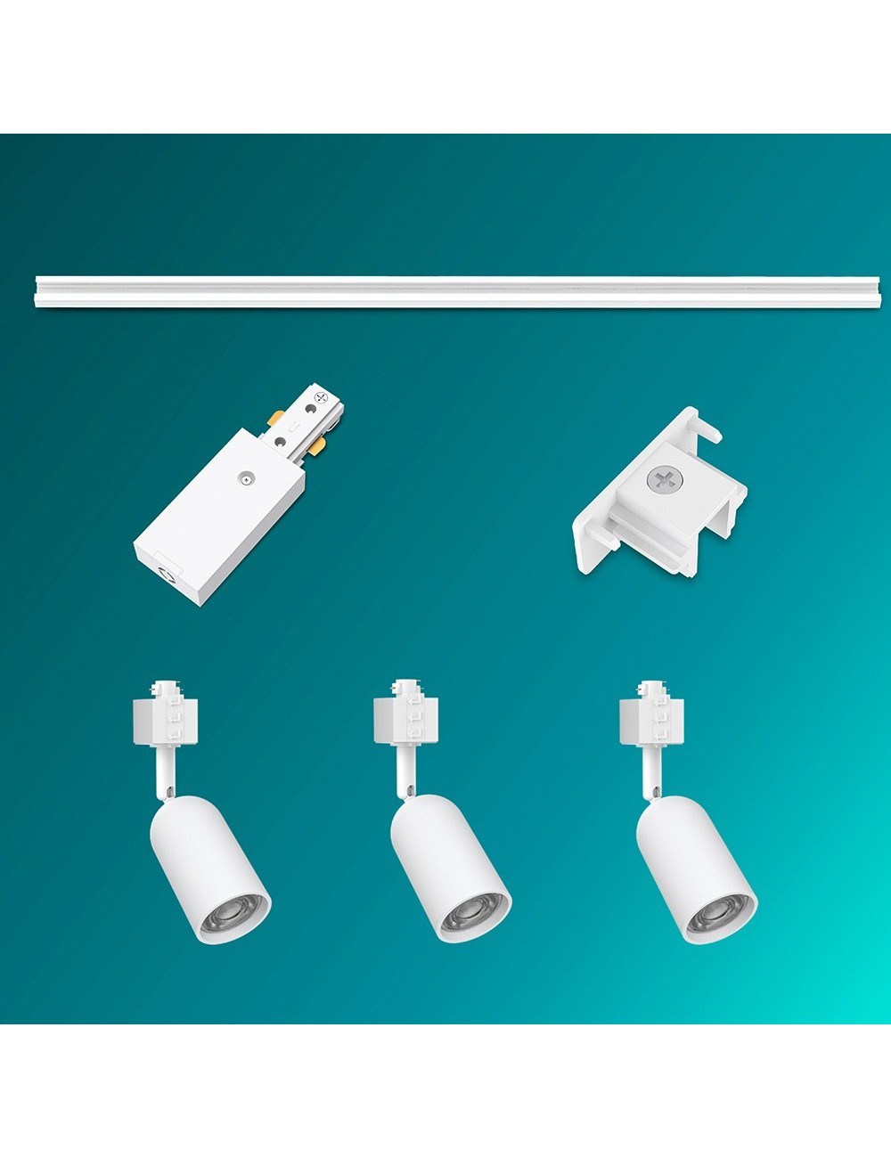 Sistema de riel easylink 3 proyectores shea, 5 w, blanco