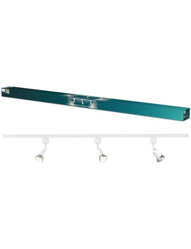 Sistema de riel easylink 3 proyectores, tobia, 5 w, blanco