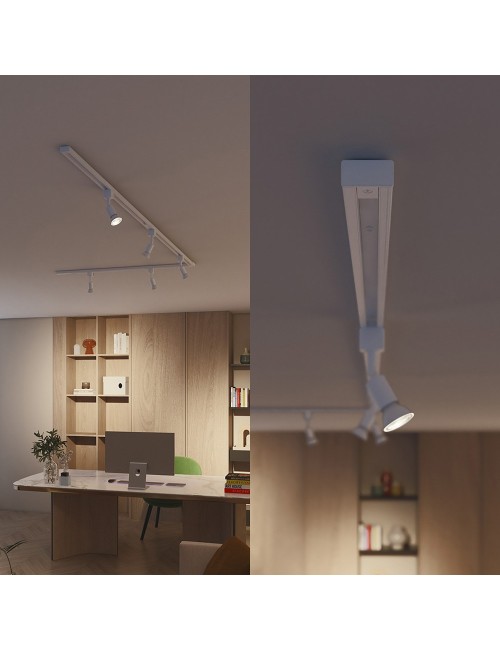 Sistema de riel easylink 3 proyectores, tobia, 5 w, blanco