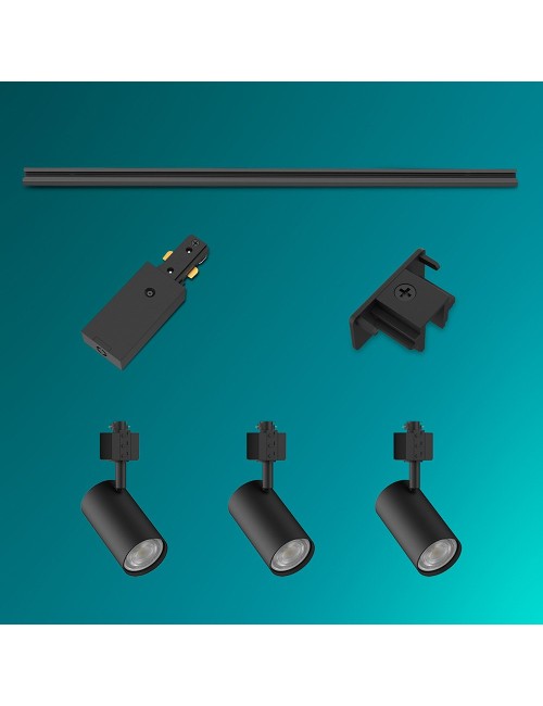 Sistema de riel easylink 3 proyectores, zilo, 5 w, negro