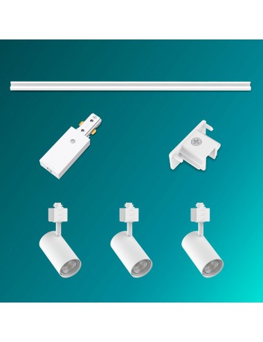 Sistema de riel easylink 3 proyectores, zilo, 5 w, blanco
