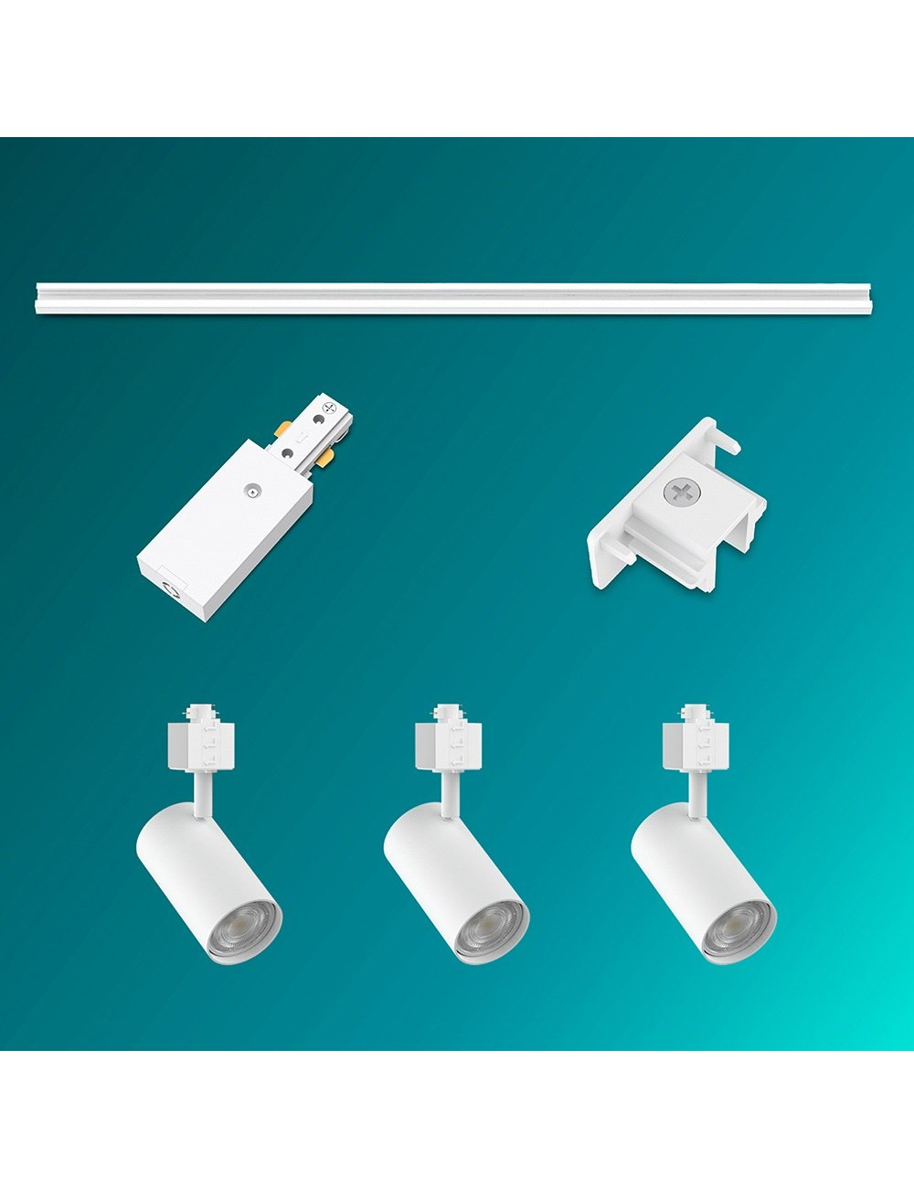 Sistema de riel easylink 3 proyectores, zilo, 5 w, blanco